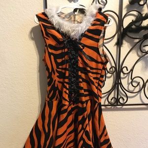 Girls tiger costume dress
